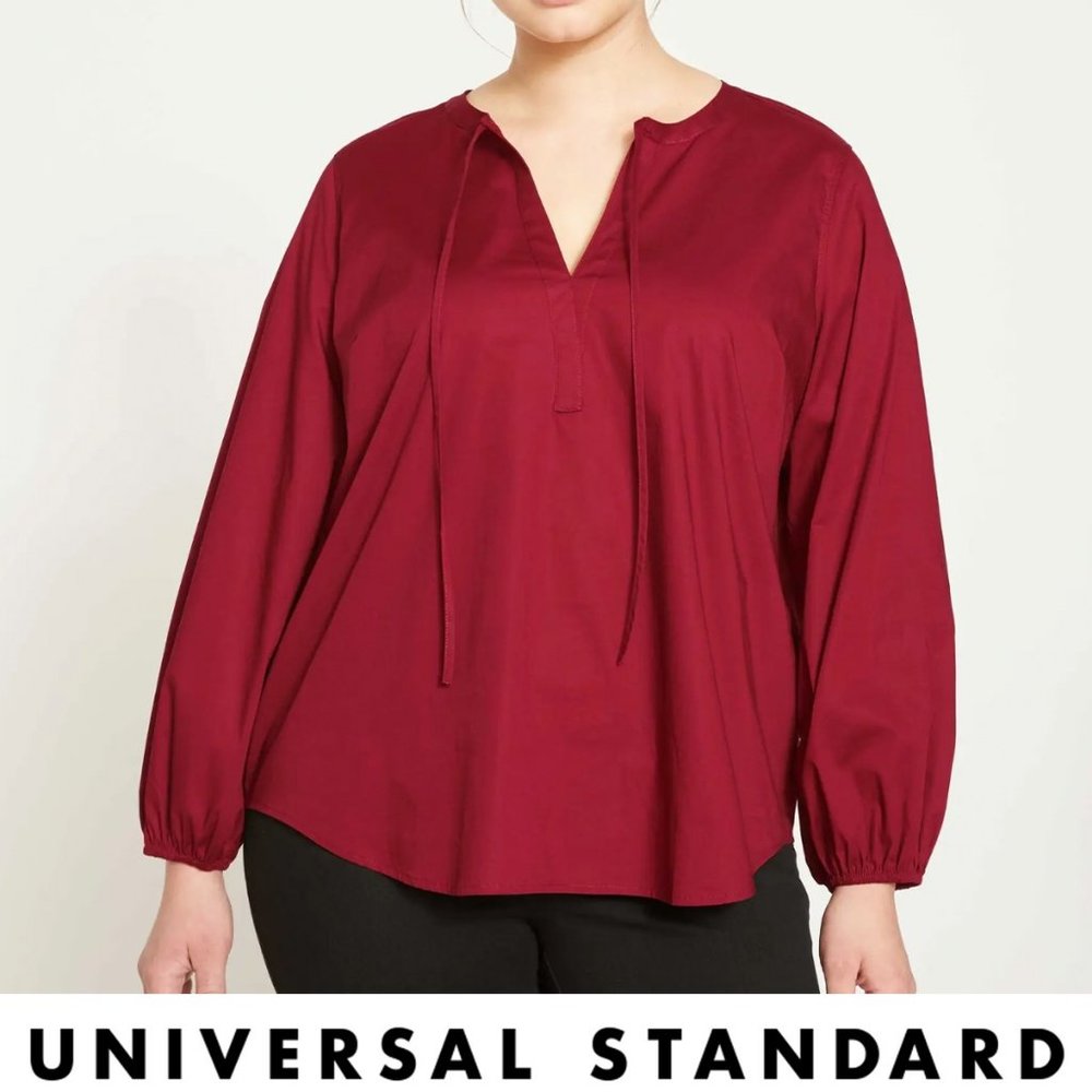Refined Poet Blouse in Cabernet (L)